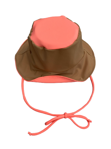 BUCKET HAT mini (neon pink & nude)